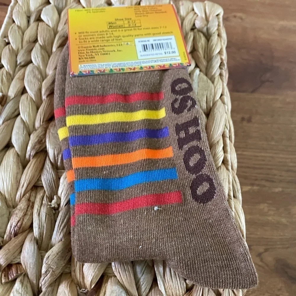 Tootsie Roll pops food novelty men’s crew socks